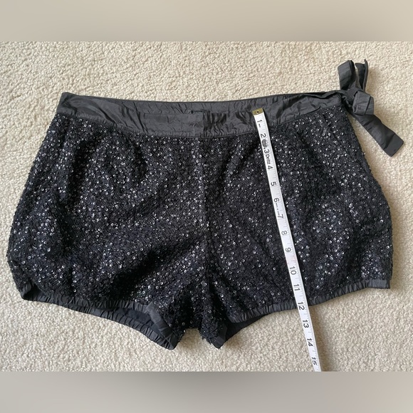 J.Crew Collection Sequin Tie Side Shorts Black Size 10 Style: 30121 - Picture 5 of 13
